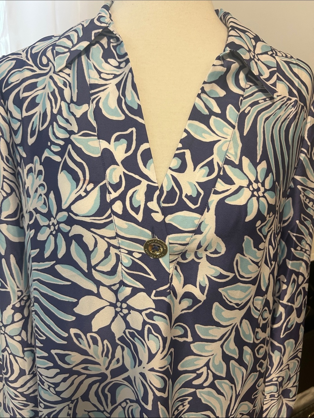 Lilly Pulitzer Sapphire Pool Summer Shoreline Woven Dress.